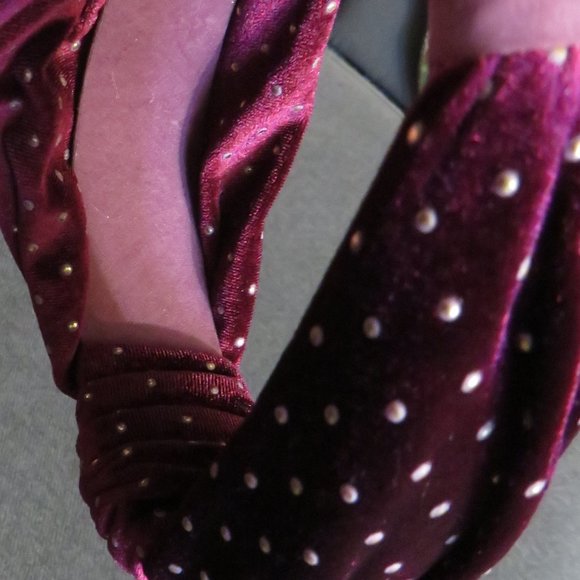 Torrid Wine Velvet Knot Studded Headband NEW - Picture 9 of 9